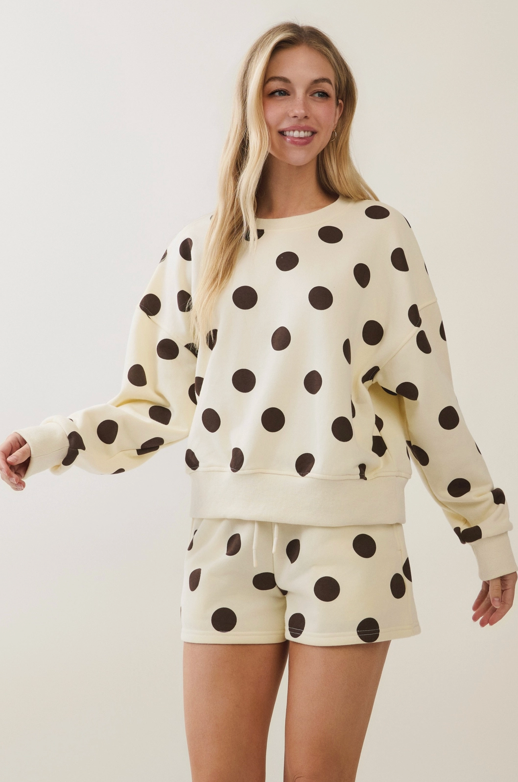 Polka Dot Drawstring Shorts