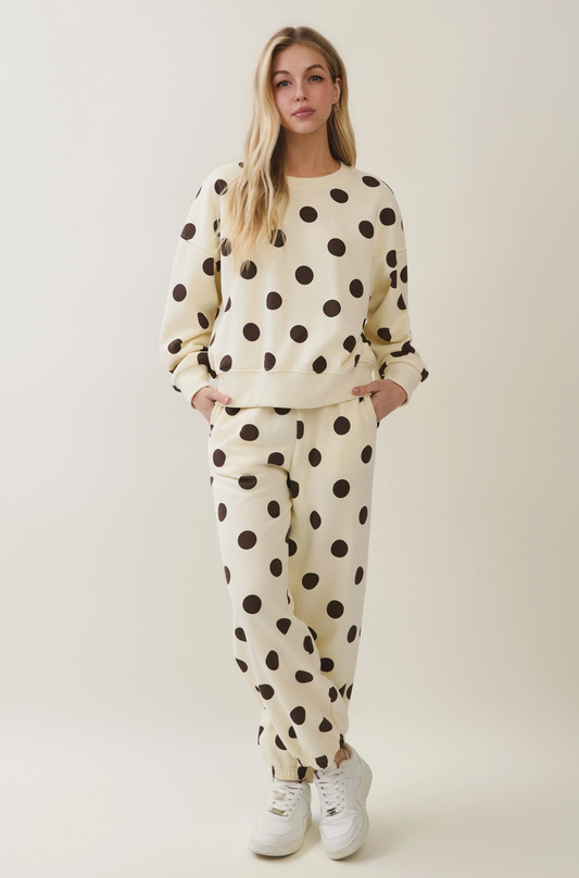 Polka Dot Drawstring Pants