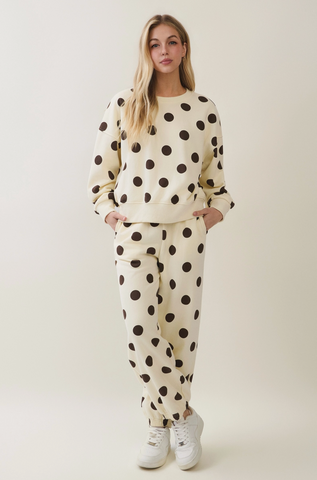 Polka Dot Drawstring Pants