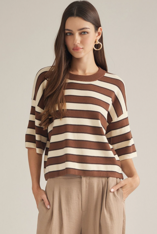 Stripe Knit Top