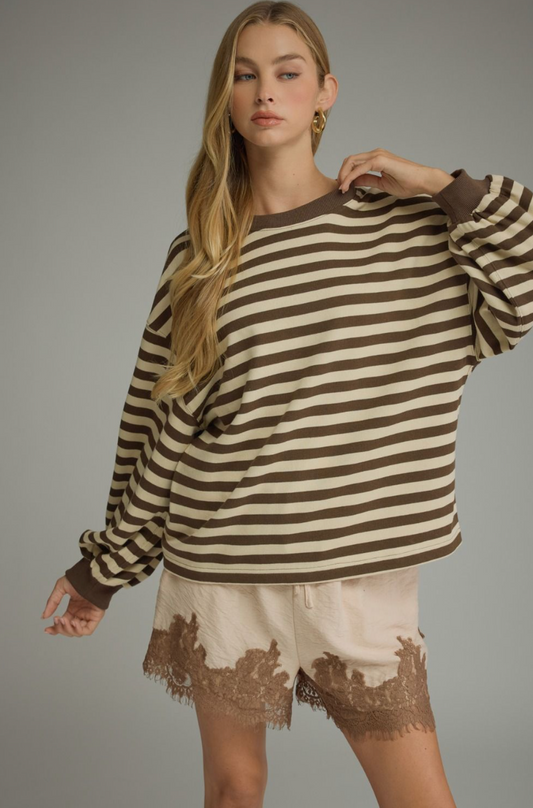 Stripe Long Sleeve Top