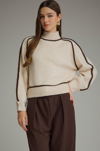 Contrast Trim Sweater