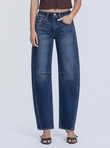 High Rise Barrel Jeans