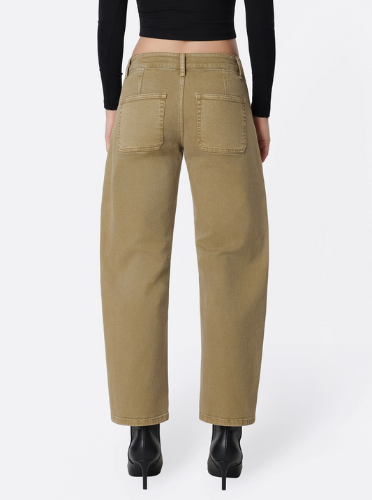 Utility Low Rise Barrel Jeans