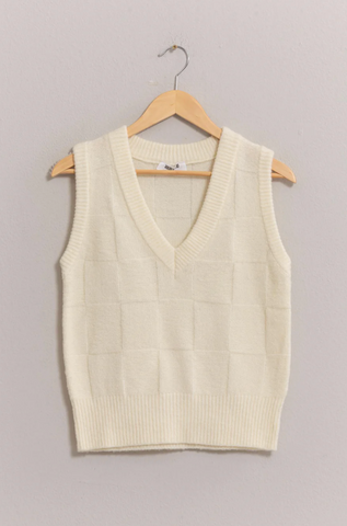 Basketweave Sweater Vest