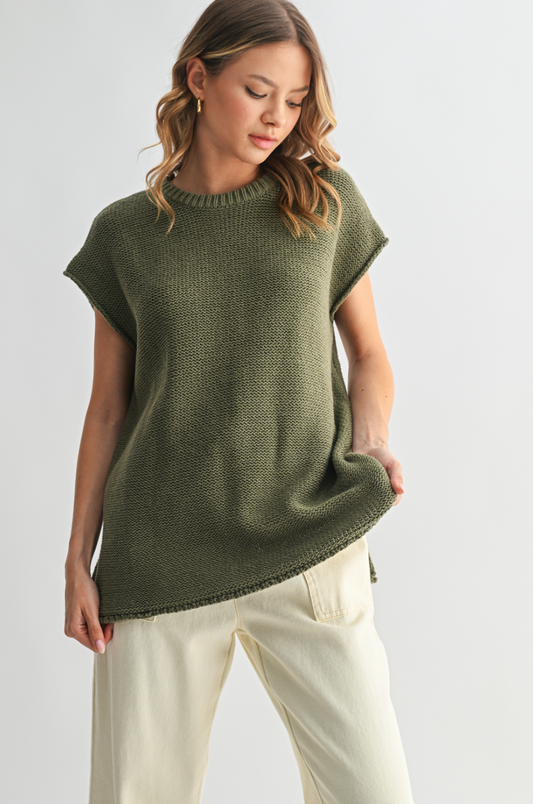 Knit Side Slit Sweater