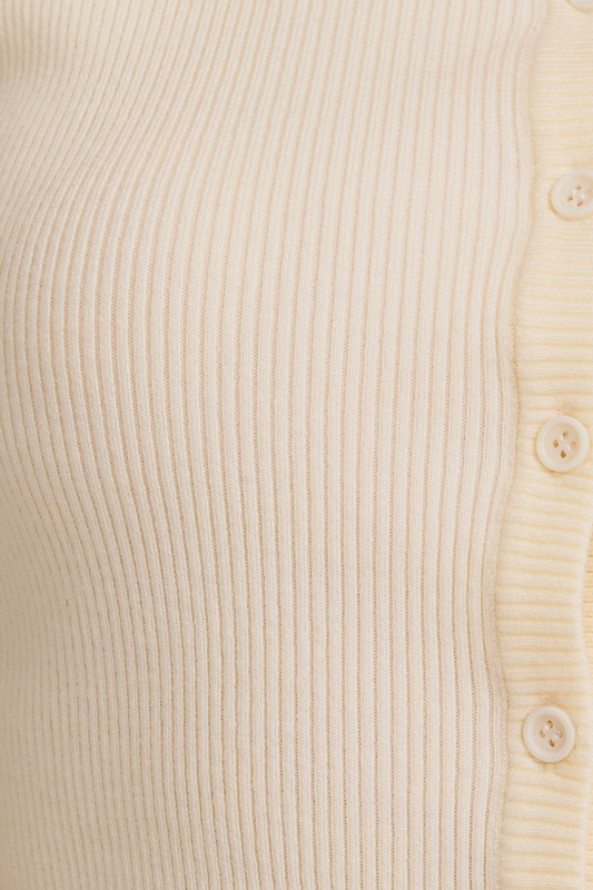 Sleeveless Ribbed Button Down Top