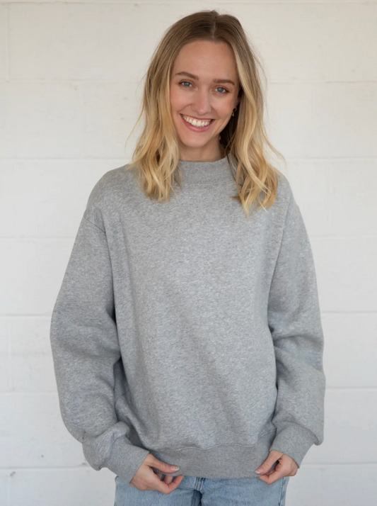 Fleece Wide Neck Sweatshirt