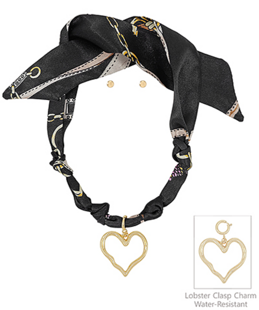 Tie Scarf Necklace Set