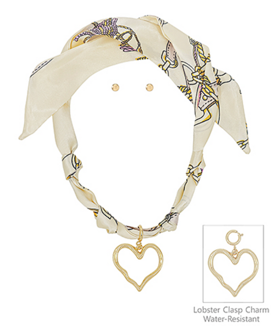 Tie Scarf Necklace Set
