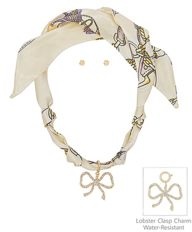Tie Scarf Necklace Set