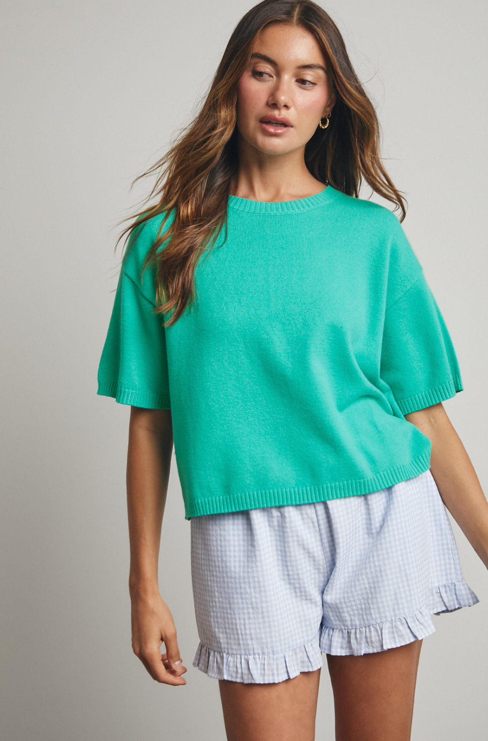 Short Sleeve Sweater Top