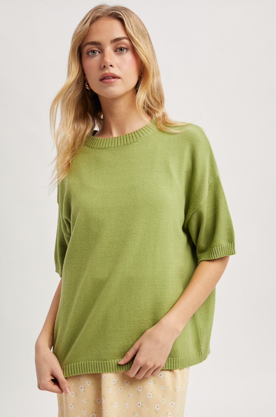 Basic Short Sleeve Sweater