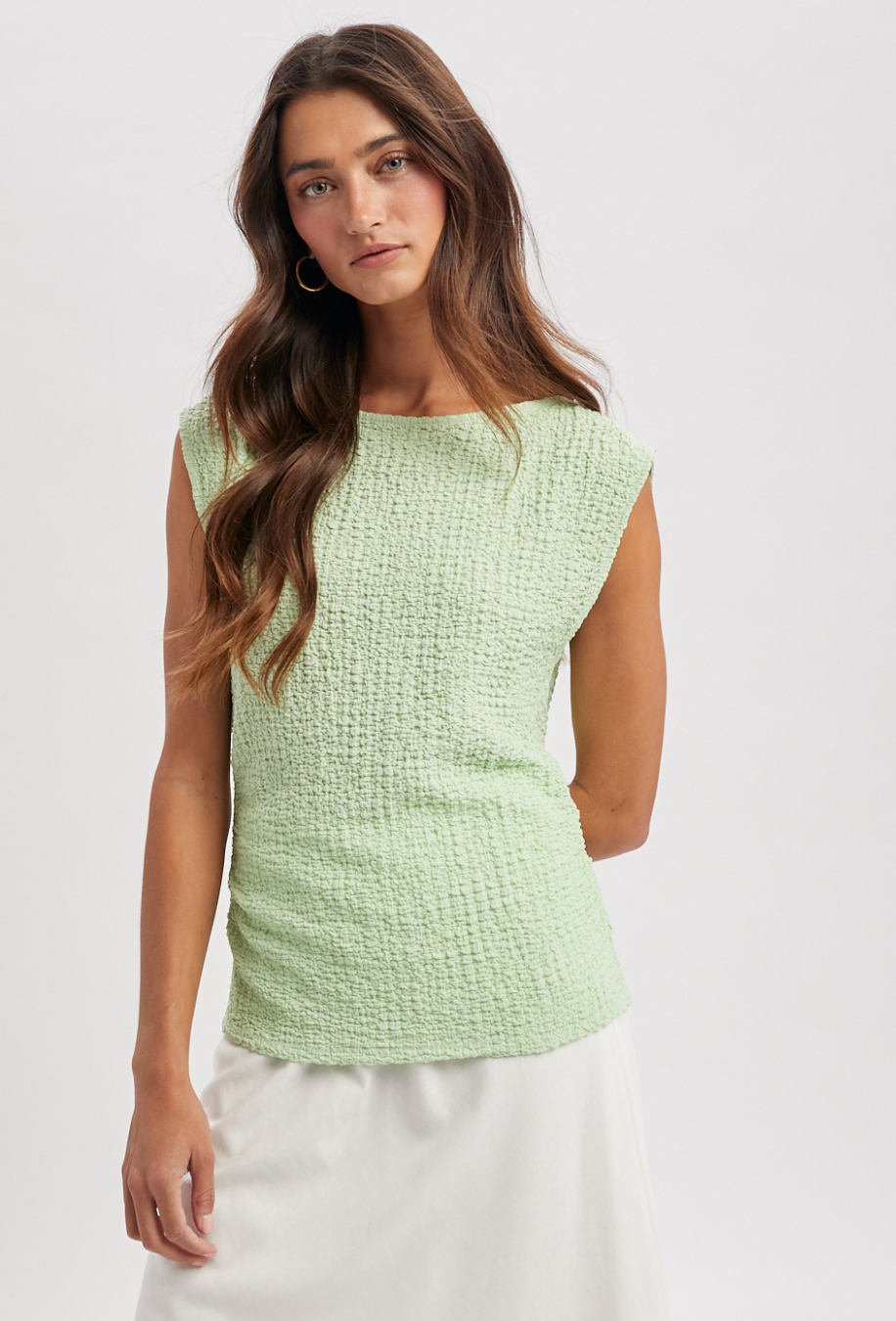 Side Ruched Knit Top