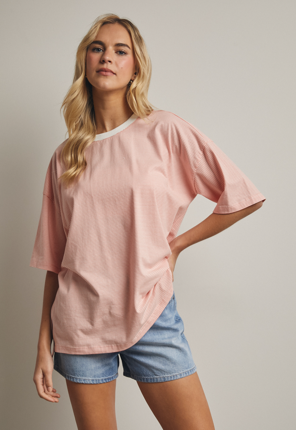 トップス andmary Amari knit tops Oversized Stripe Knit Top – Amaryllis and Main Boutique