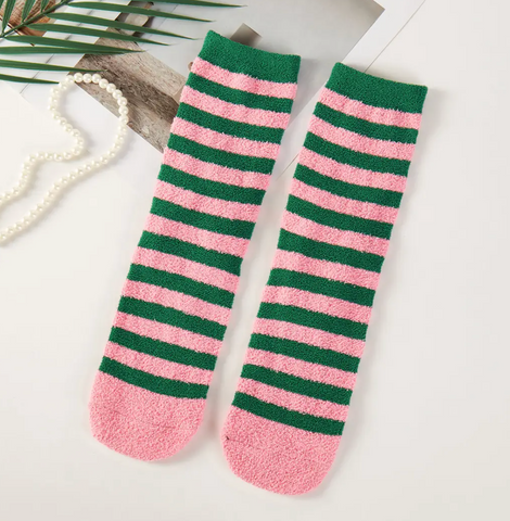 Green Printed Socks
