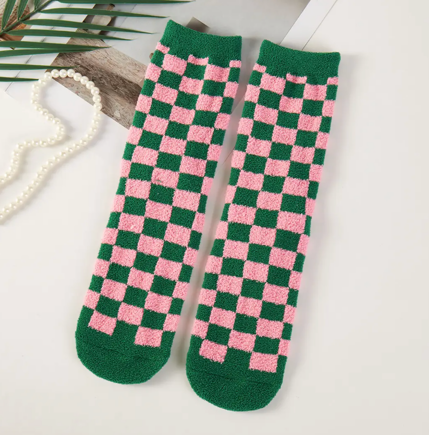 Green Printed Socks