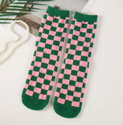 Green Printed Socks