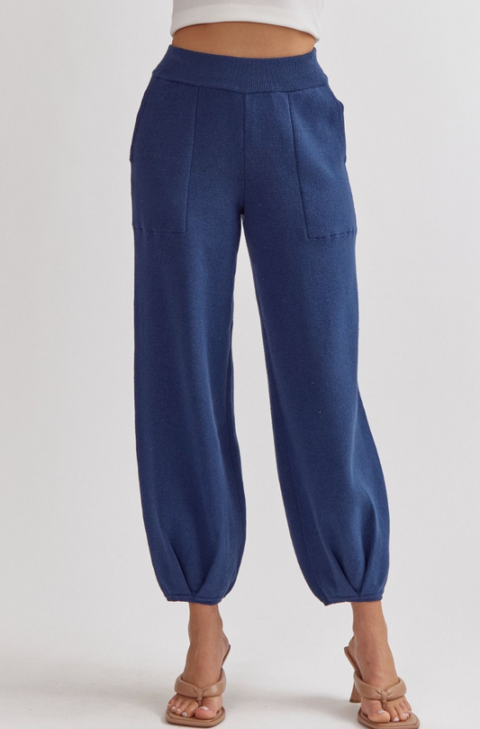 High Waisted Knit Joggers