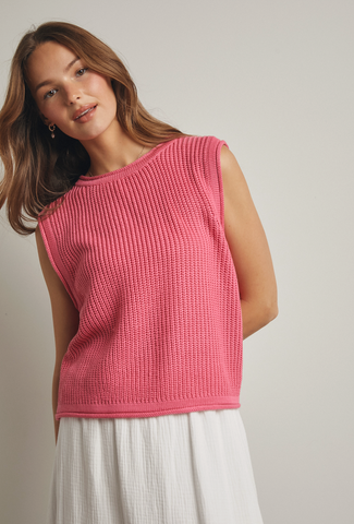Sleeveless Knit Sweater Top