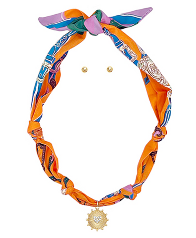 Tie Scarf Necklace Set