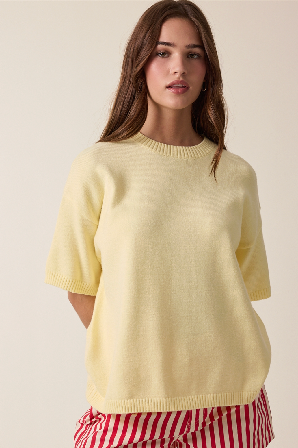Basic Short Sleeve Sweater