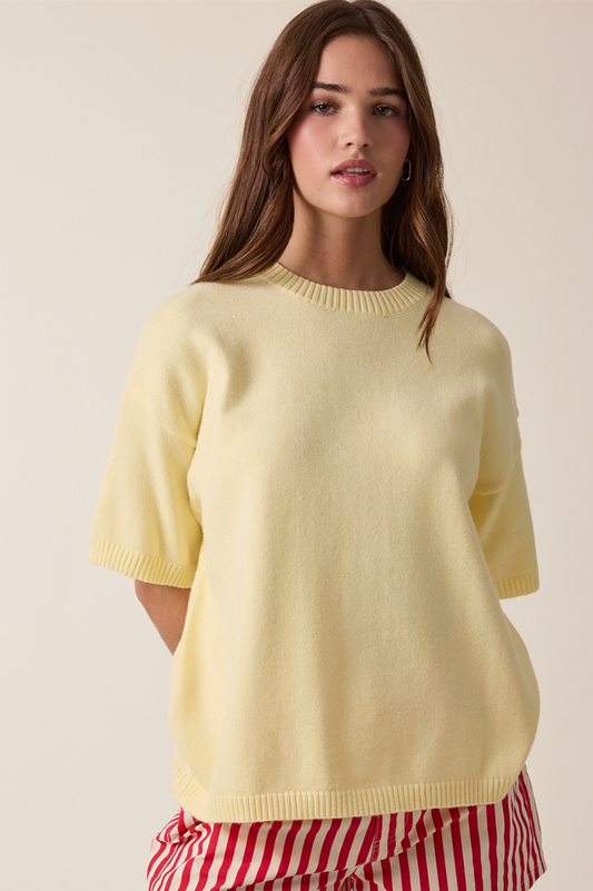 Basic Short Sleeve Sweater