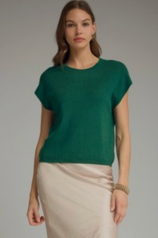 Cap Sleeve Knit Top