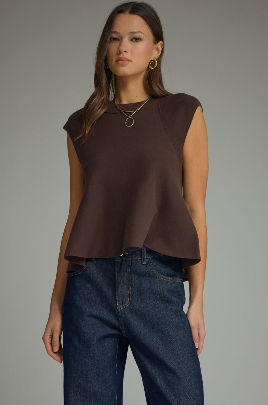 Cap Sleeve Knit Top