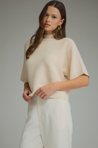 Mock Neck Dolman Sleeve Sweater