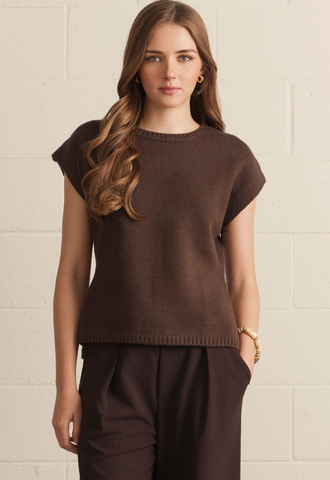 Solid Sweater Knit Top