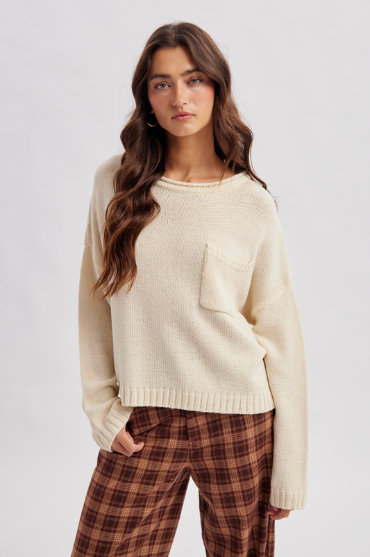 Roll Neck Pocket Sweater
