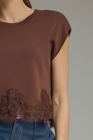Lace Trim Blouse