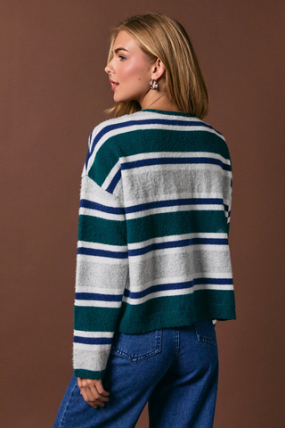 Soft Striped Cardigan