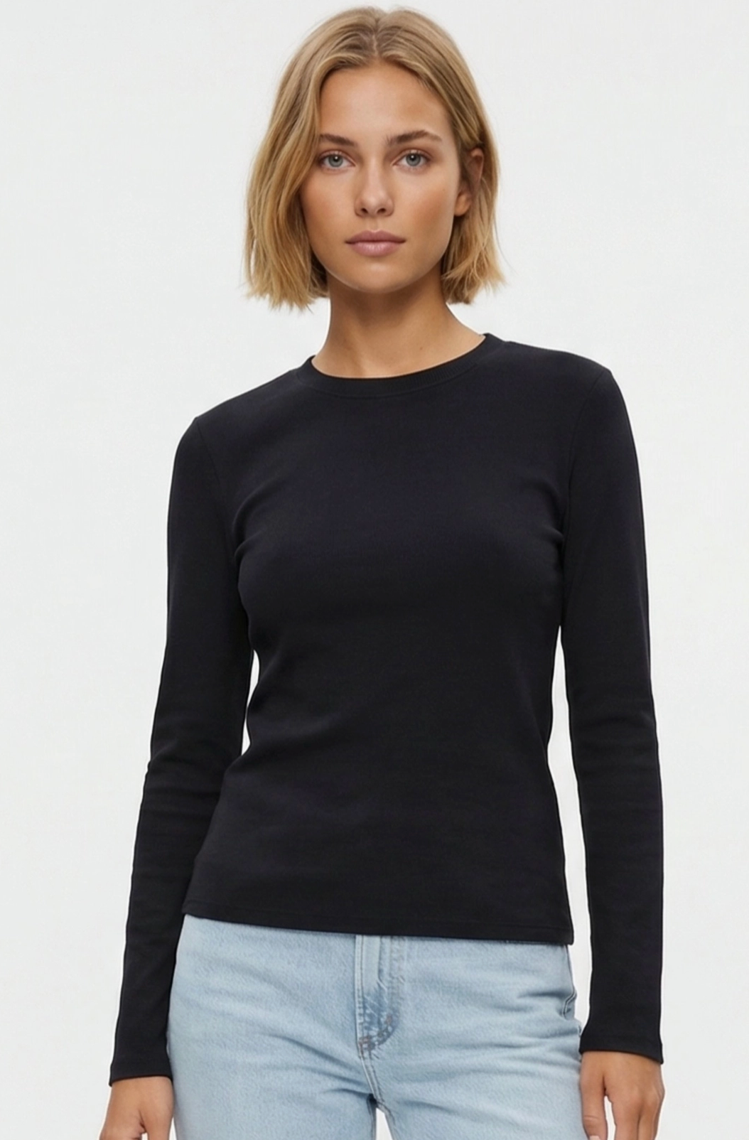 Long Sleeve Ribbed Top