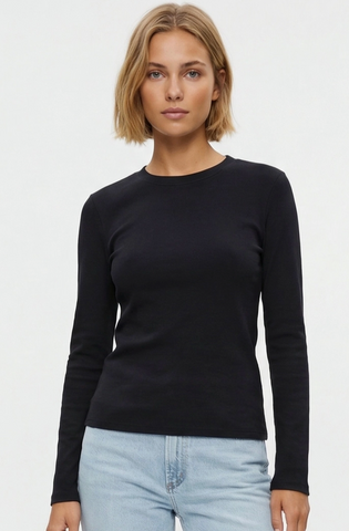 Long Sleeve Ribbed Top