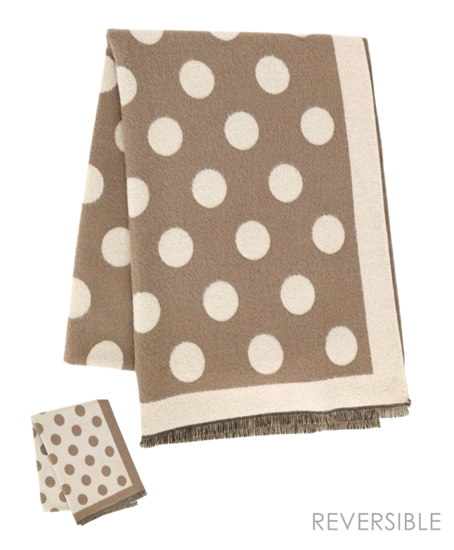 Reversible Polka Dot Scarf