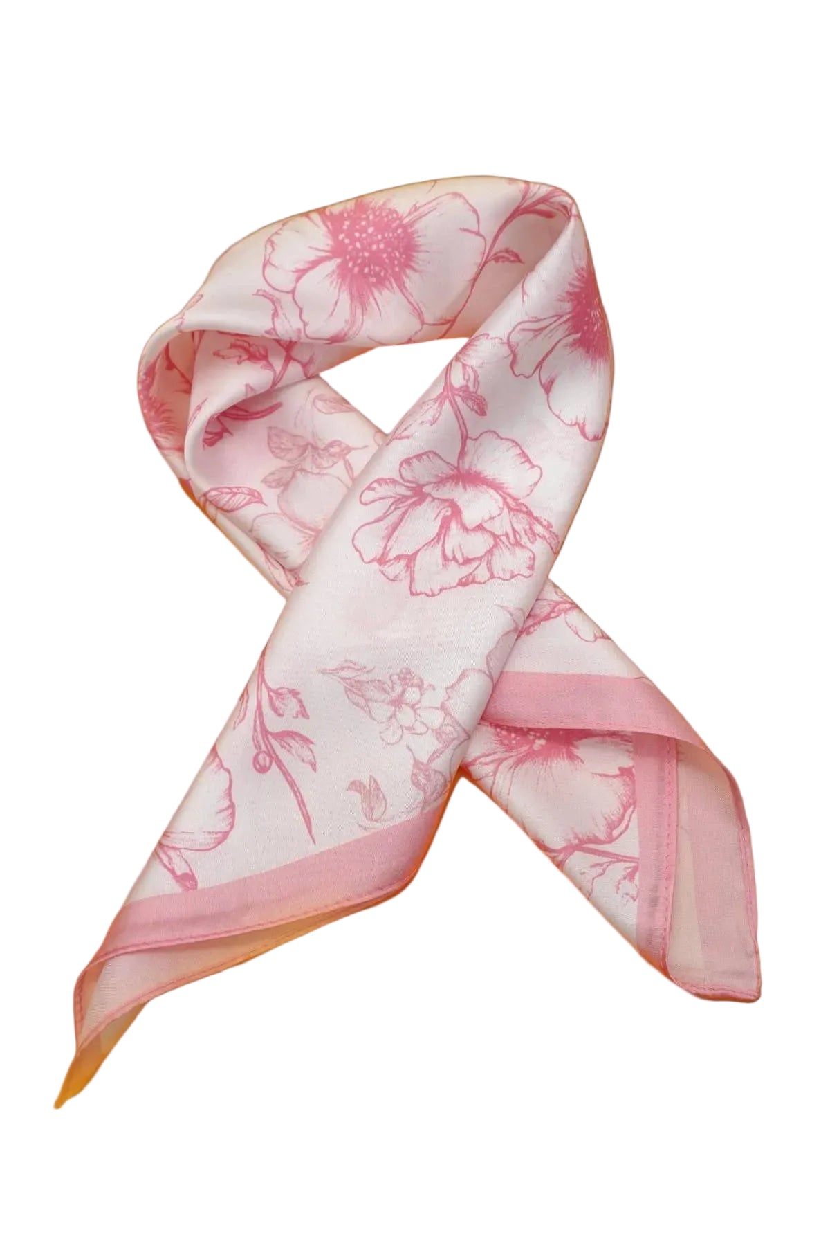 Petite Floral Print Satin Scarf