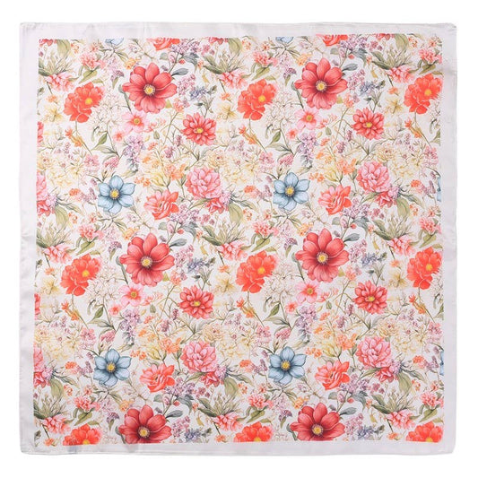 Botanical Floral Satin Scarf