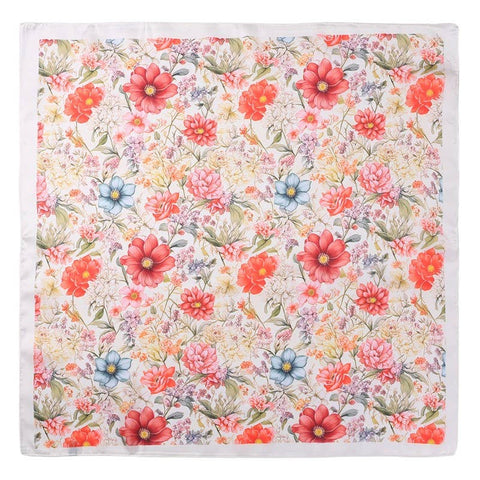 Botanical Floral Satin Scarf
