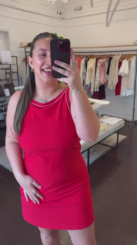 Active Piping Detail Mini Dress