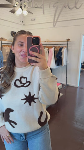 Cowboy Pattern Sweater