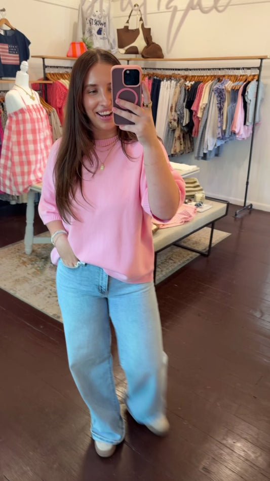Stretchy Wide Leg Jeans