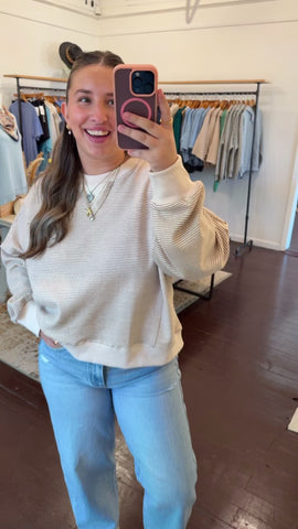 Striped Contrast Knit Pullover