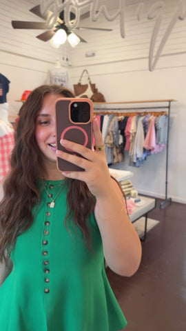 Sleeveless Button Down Top