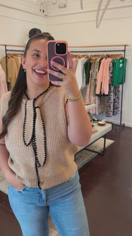 Front Knot Sweater Vest