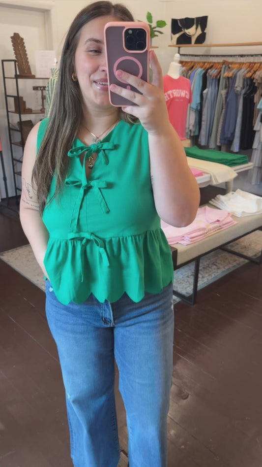 Raw Hem Wide Leg Jeans
