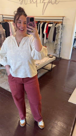 Utility Seamed Barrel Jeans