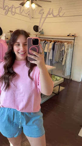Basic Short Sleeve Sweater