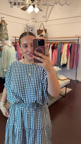 Gingham Bubble Top